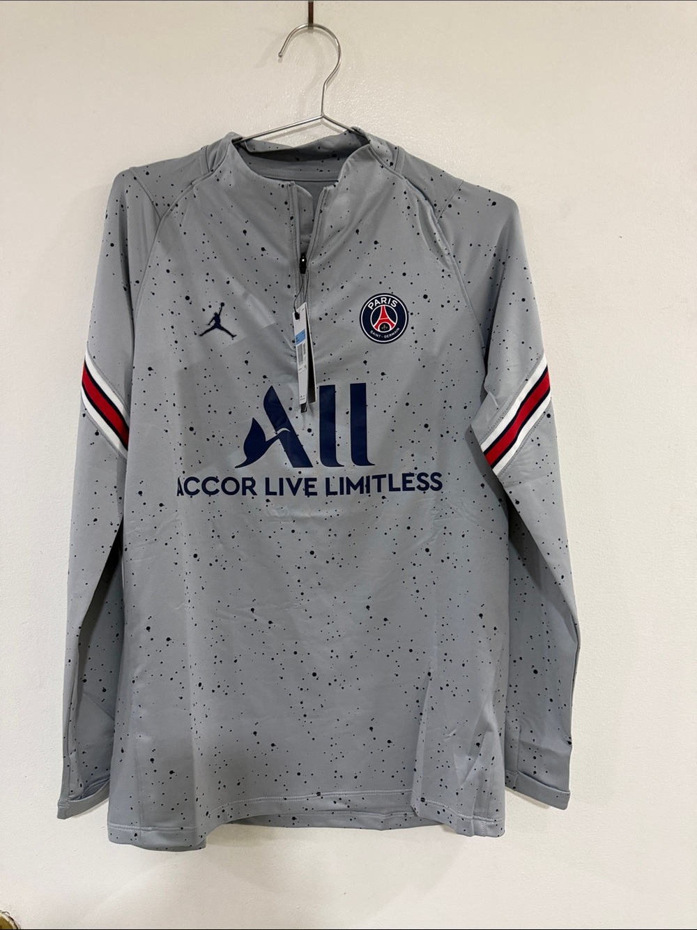 Vintage Jordan PSG Light Gray and Navy Speckled Training